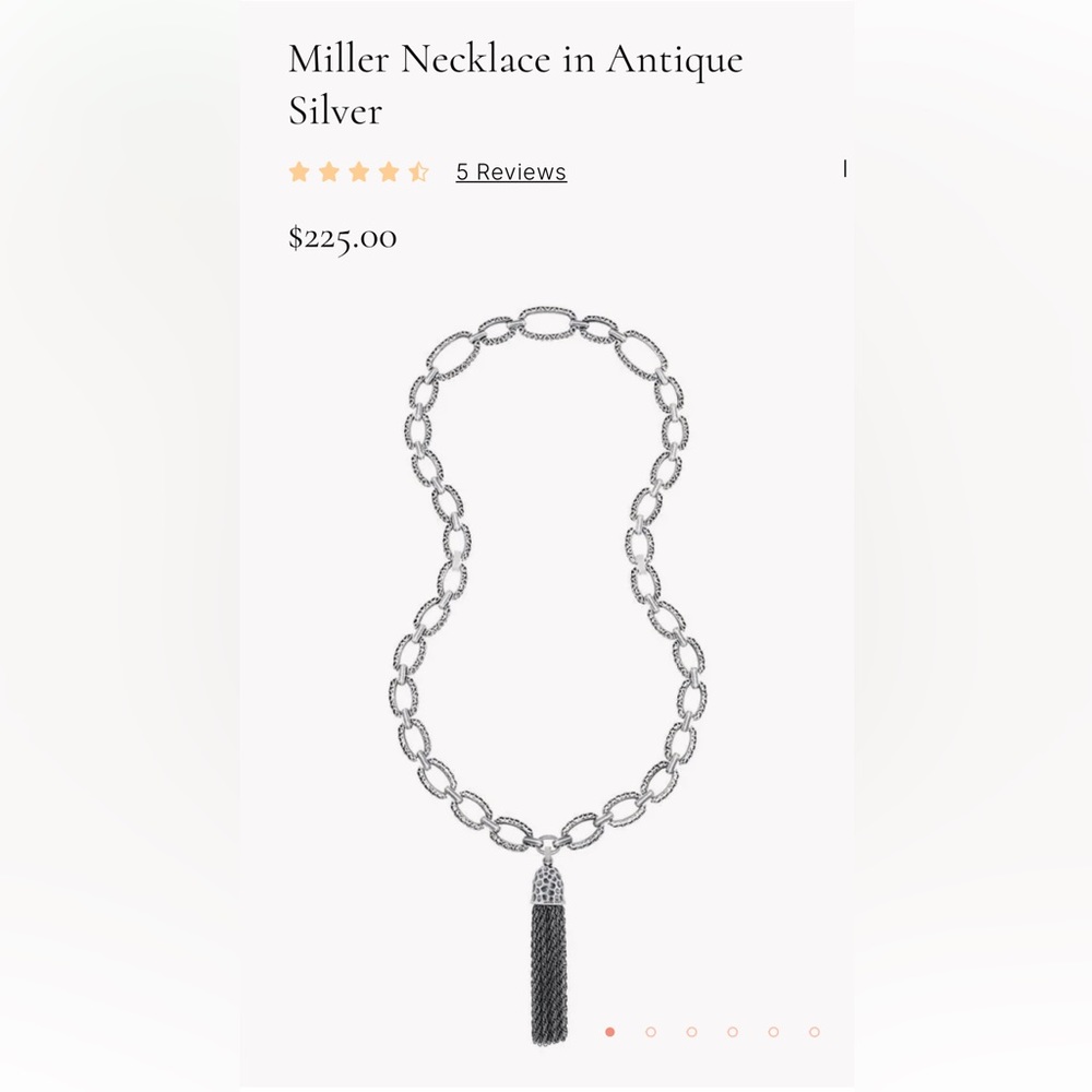 Kendra Scott Miller Necklace - antique silver